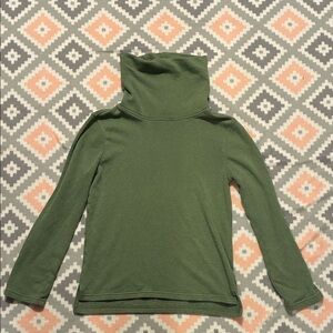 J. Crew Womens Long Sleeve Olive Green Fleece Lined Turtleneck Size XS